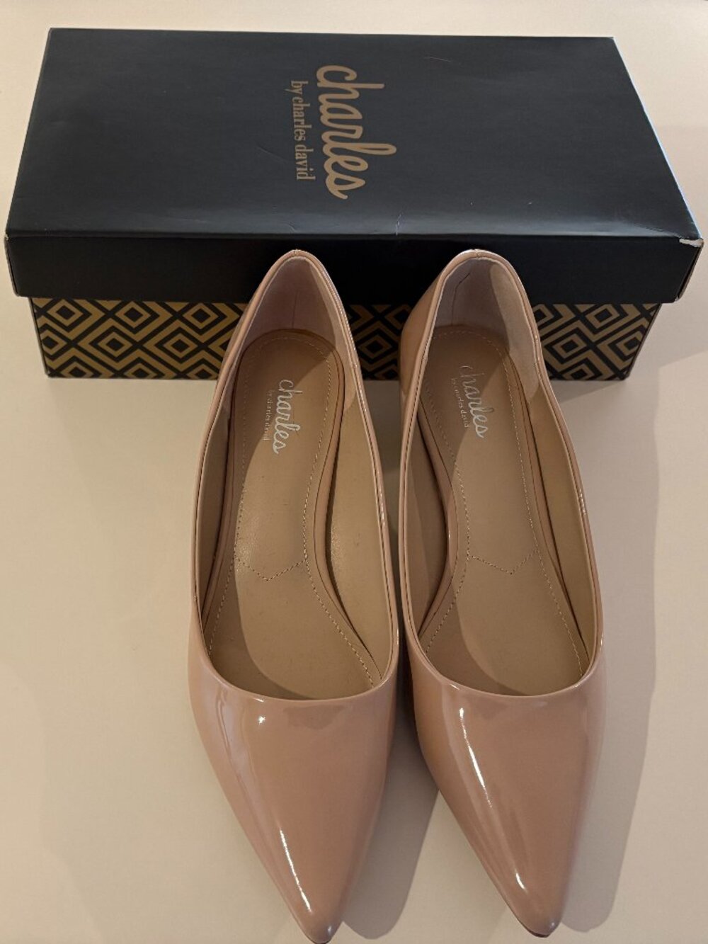 Charles by Charles David nude kitten heel pumps--size 9 1/2 NWT
